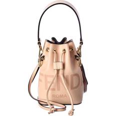 Rosa Beuteltaschen Fendi Mon Tresor Mini Leather Bucket Bag - Pink