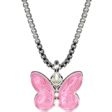 Butterfly Necklaces - Silver/Pink