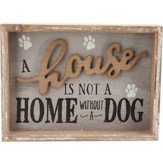A House is Not A Home Without A Dog Wall Framed Art 24.1x17.8cm
