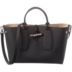 Longchamp Ladies Roseau Top Handle Bag - Black