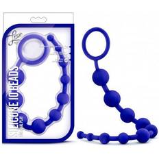 Blauw Anal Beads Blush Novelties Luxe Silicone 10 Beads Indigo Blue