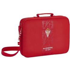 Rojo Bolsos bandolera Safta Cartera Escolar Real Sporting de Gijón Rojo (38 x 28 x 6 cm)