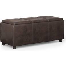 Black Storage Benches Simpli Home Avalon Storage Bench 41.7x16.9"