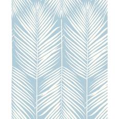 NextWall Peel & Stick Palm Silhouette Hampton Blue Wallpaper blue