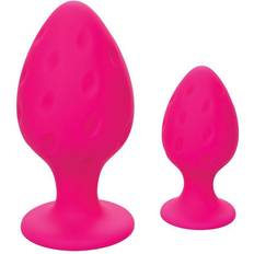 Pink Butt Plugs CalExotics Cheeky Butt Plug Duo Pink