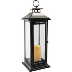 Lanterns LumaBase Lumabase Black Traditional Metal with Black Lantern