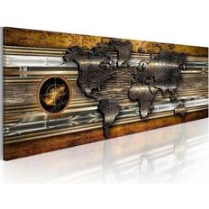 Bruna Tavlor Arkiio The Golden Map 150x50 Tavla
