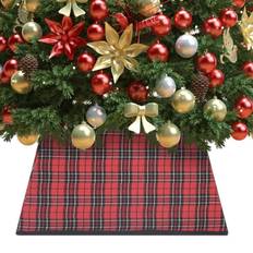 Rojo Objetos decorativos vidaXL Falda roja y negra 48x48x25 cm Soporte para Árbol de Navidad