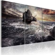 Inredningsdetaljer Arkiio Lonely ship on a high seas 120x80 Tavla