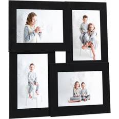 VidaXL Wanddekoration vidaXL Collage Photo Frame for 4x(10x15 cm) Picture Black MDF Bilderrahmen