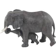 Willow Row Stella & Eve Eclectic Elephants Sculpture Table Decor, Grey, Medium Medium Figurine