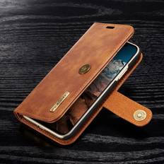 Magnet cover iphone xs DG.Ming DG.MING 2-in-1 Magnet Wallet iPhone X/XS Brown