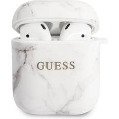 Høretelefoner Guess AirPods (1/2) Cover Marble Hvid