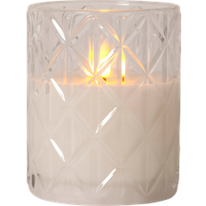 Led glas bloklys Star Trading LED bloklys Flamme Rombe LED-lys