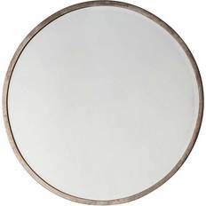 Gallery Higgins Round Mirror, Antique Silver Wall Mirror