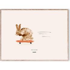 Brown Posters Paper Collective Rocky the Rabbit 30x40 cm Poster