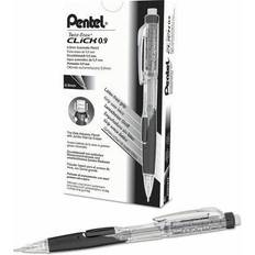 Nero Matite di Grafite Pentel Twist-Erase Click Mechanical Pencil, Refillable Lead/Eraser, 0.9mm, Black