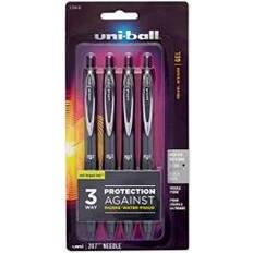 Nero Penne gel uni-ball 207 Needle Retractable Gel Pen, Medium Point, Black Ink, 4/Pack (1738430)