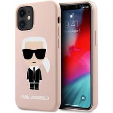 Iphone 12 mini skal silikon Karl Lagerfeld iPhone 12 Mini Skal Silikon Iconic Rosa