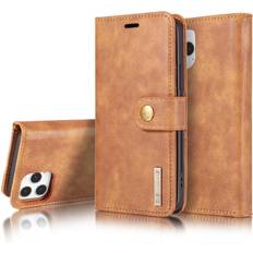 Iphone 12 magnet wallet DG.MING 2-in-1 Magnet Wallet iPhone 12/12 Pro Brown