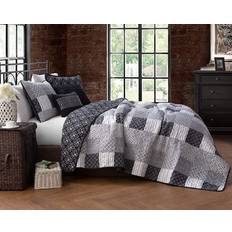 Avondale Manor Evangeline Quilts White, Black (228.6x228.6cm)