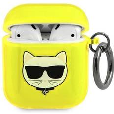 Karl Lagerfeld Casques Karl Lagerfeld Coque Pour Airpods Silicone Gel Mousqueton Choupette