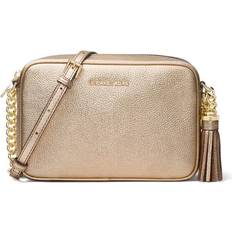 Michael Kors Ginny Metallic Leather Crossbody - Pale Gold