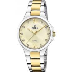 Festina Ure Festina Ladies Gold-Plated W/ Bracelet Silver