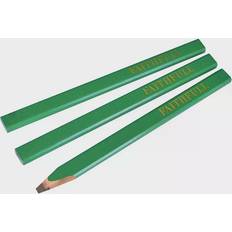 Green Graphite Pencils Faithfull Carpenter's Pencils Green/Hard (Pack 3)