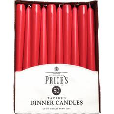 Red Candles Tapered Unwrapped 50 pk Red Candle