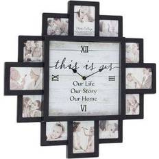 American Art Decor Farmhouse Shabby Chic This Is Us Picture Frame Collage Wall Clock 20"