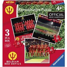 Sports Classic Jigsaw Puzzles Ravensburger Belgian Red Devils 3 in a Box Puzzles 110 Pieces