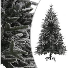 Plastgran 150 cm vidaXL med snö grön 150 cm PVC&PE Julgran 150cm