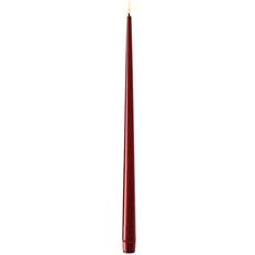 Plast LED-lys Deluxe Homeart Real Flame Shiny Dinner stick LED-lys 38cm 2st