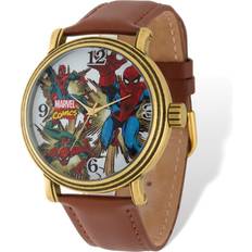 Marvel Wrist Watches Marvel Spider-Man Leather Watch, Men's, Brown One Size