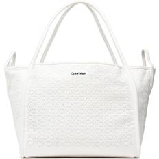 Calvin Klein Bolsos de compras Calvin Klein Bolso Resort Carry All Bag Mesh K60K609404 Blanco 00