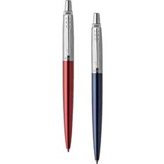 Parker duo Parker Jotter London Duo Discovery sæt med kuglepen (rød Kensington) og gelpen (kongeblå)