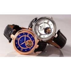 Empress Automatic MOP Genuine Leather Watch: Silver/Purple