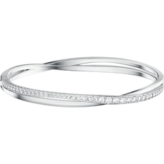 Swarovski Twist Bangle - Silver/Transparent