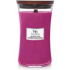 Woodwick Wild Berry & Beets Large Jar, Rund, Lyserød, 1 stk Duftlys
