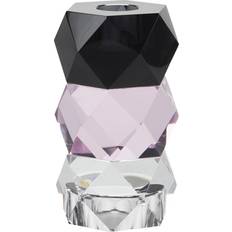 Miss Etoile Candleholder 3 Part Tealig Klar Rose Sort Lysestage