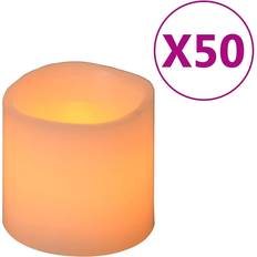 Velas LED vidaXL Velas Eléctricas 50 Uds Blanco Cálido - Crema Vela LED