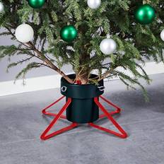 Rouge Supports pour Sapins de Noël vidaXL de Vert et Rouge 46x46x19 cm Support pour Sapin de Noël