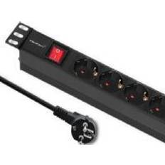 Qoltec Power strip for RACK 1U 16A PDU 6xSCHUKO 2m