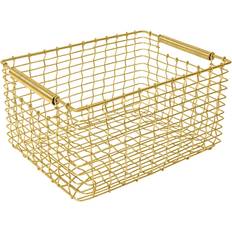 Korbo Rectangular 19 Storage Brass Basket 27cm