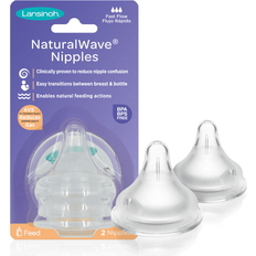 Cheap Baby Bottle Accessories Lansinoh NaturalWave Baby Bottle Nipples 2-pack