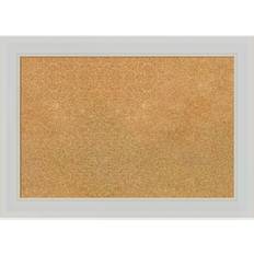 Gray Notice Boards Amanti Art Dove Greywash Narrow Framed Corkboard Memo Notice Board 21.5x15.5"