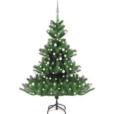 Hvite Juletrær vidaXL Nordmann Fir Artificial LED&Ball Set Green 70.9 Juletre