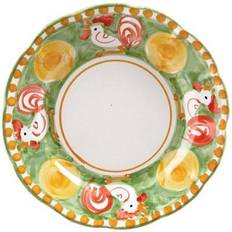 Green Dessert Plates Vietri Gallina HANDPAINTED Dessert Plate