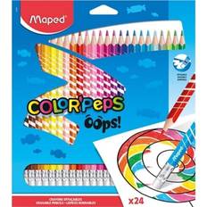 Sort Farveblyanter Maped Colorpeps Oops triangular pencils with eraser 24 col